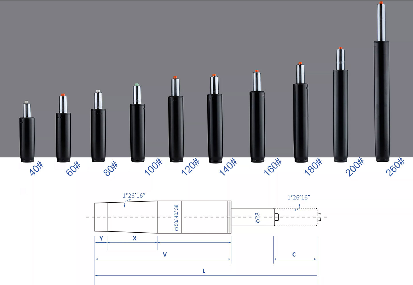 class 3 gas lift cylinder Structural diagram class 3 gas lift cylinder Structural diagram
