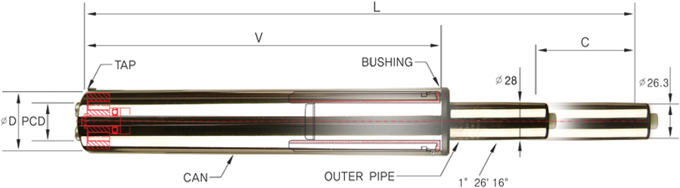 Fixed Gas Cylinder Structural diagram Fixed Gas Cylinder Structural diagram