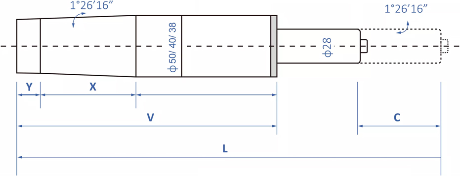 Diameter 38mm Gas Cylinder Structural diagram Diameter 38mm Gas Cylinder Structural diagram